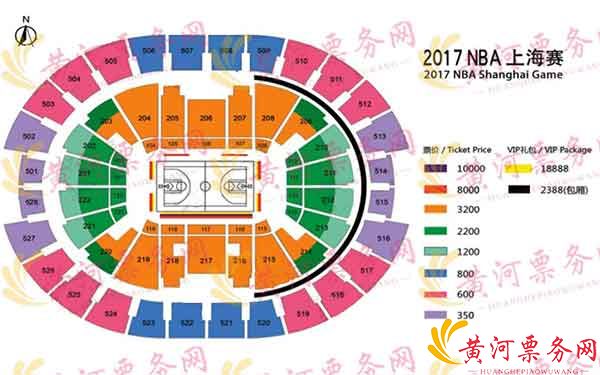 NBA上海站座位图