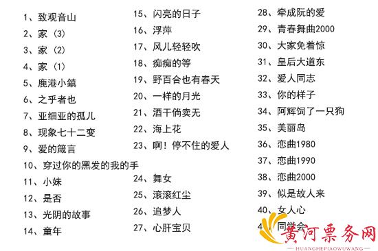 罗大佑演唱会歌单/