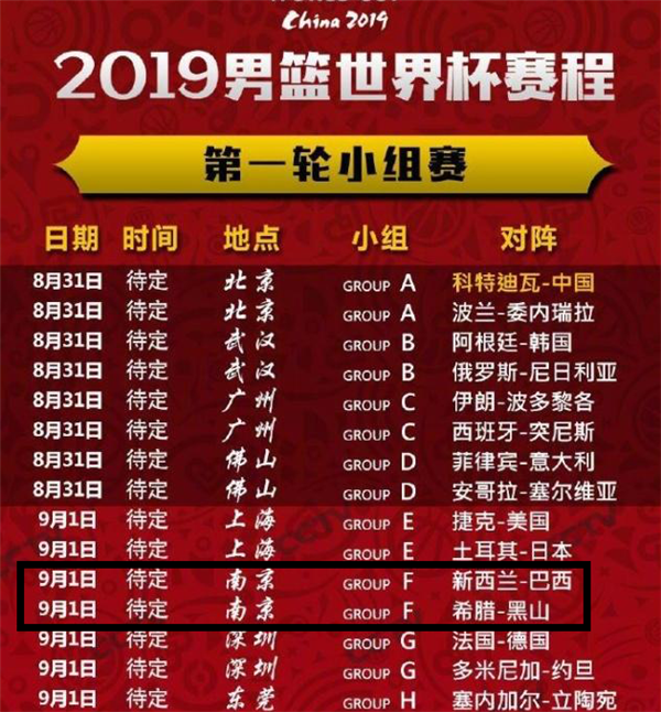 篮球世界杯南京站