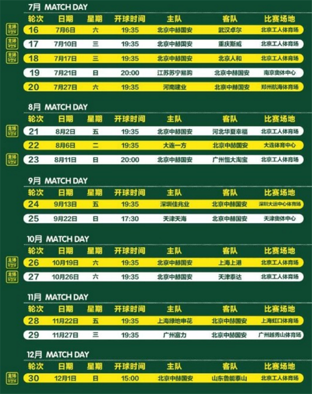 中超联赛北京中赫国安主场