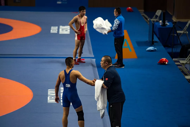 2019军人运动会摔跤比赛武汉站