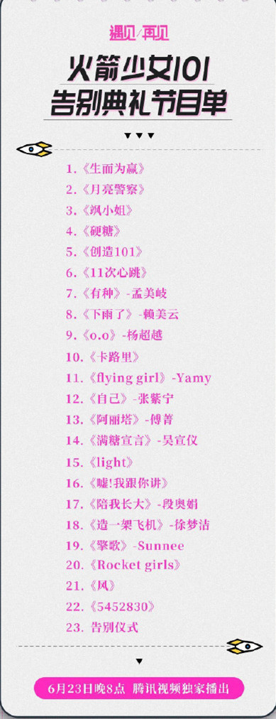 火箭少女101毕业典礼今日开启 这也许是“最后”一次集体出境