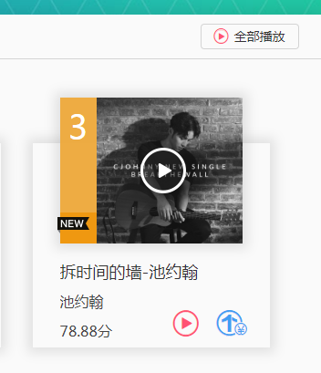 池约翰新歌获好评 以7.88分登亚洲新歌榜季军