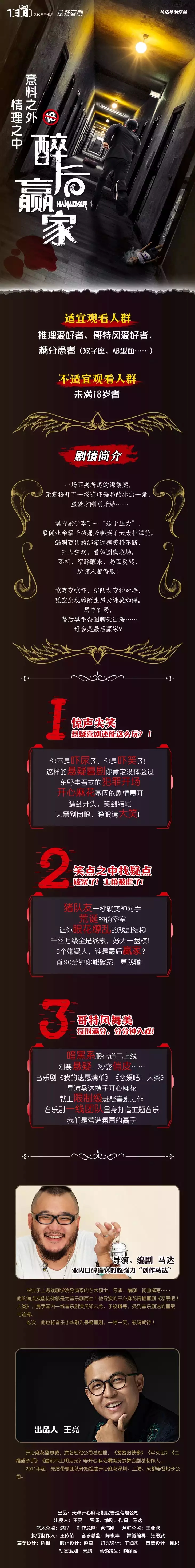 2023开心麻花首部悬疑惊悚喜剧《醉后赢家》-广州站