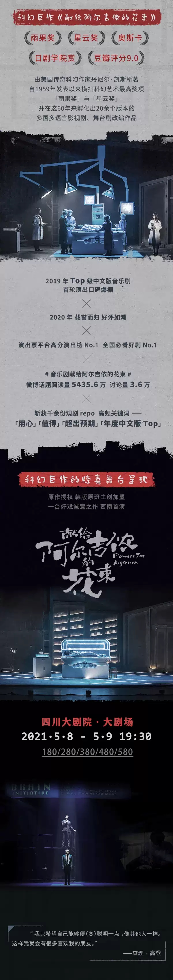 2021音乐剧《献给阿尔吉侬的花束》-成都站