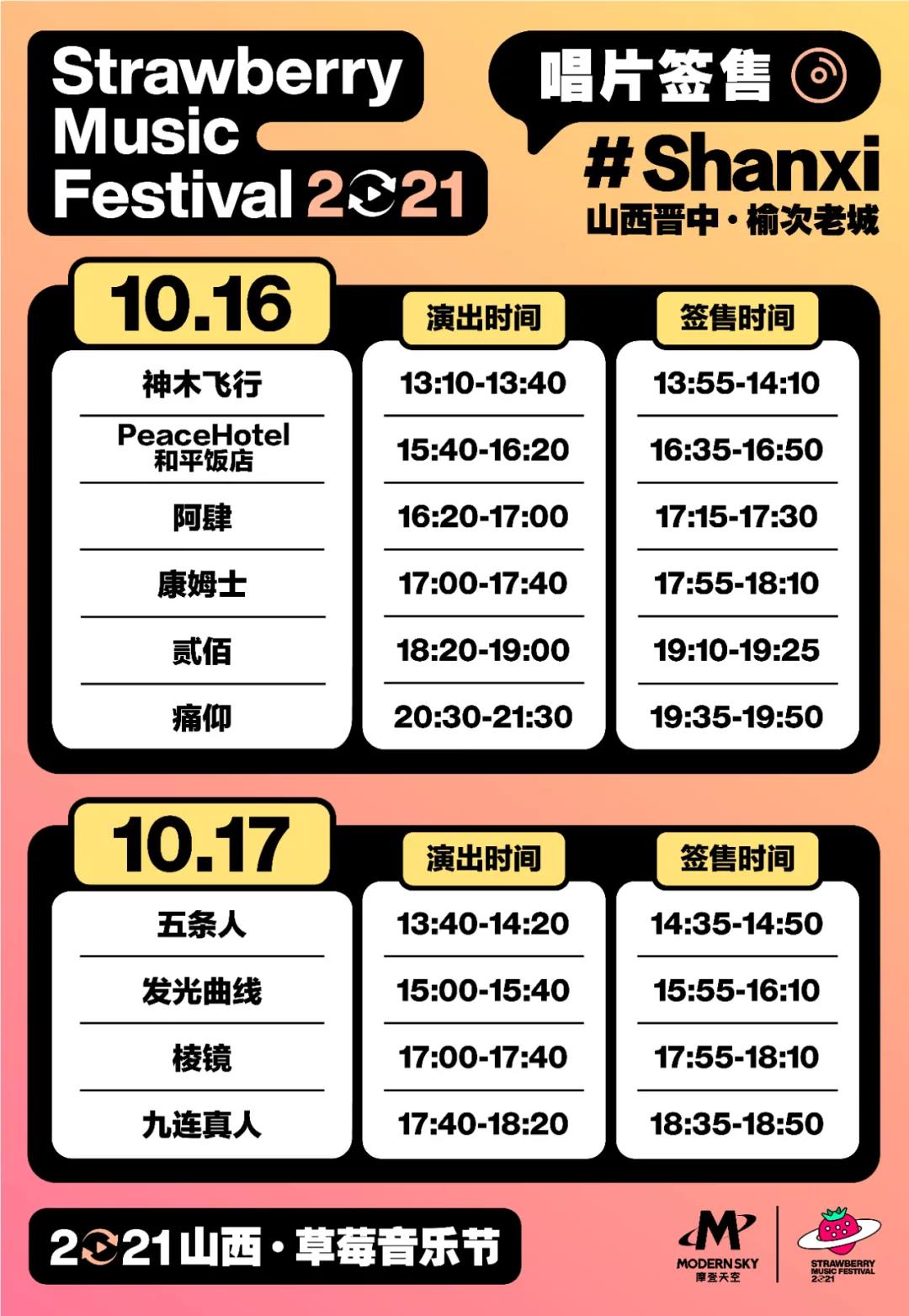 2021山西草莓音乐节全阵容公布、门票开售