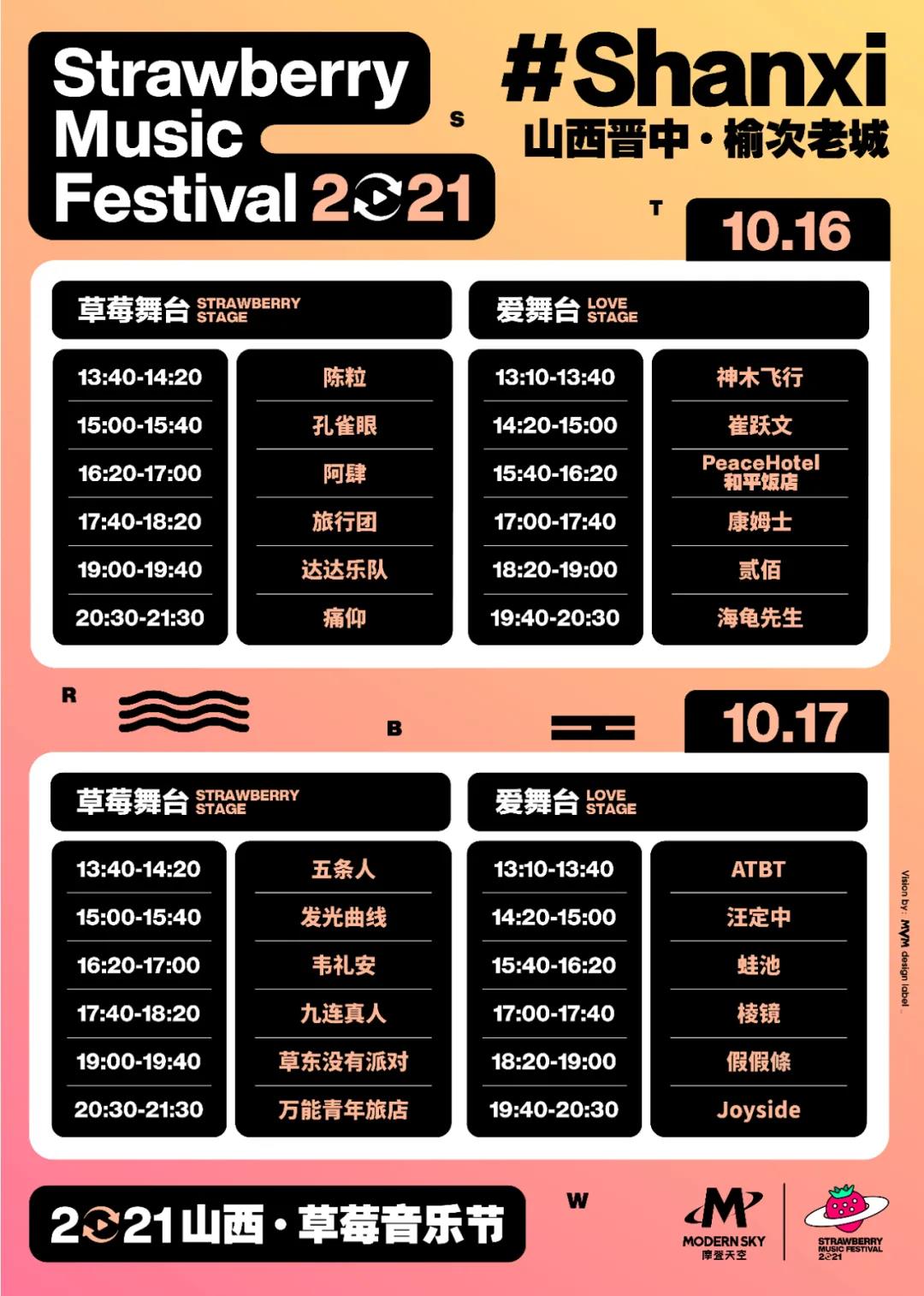 2021山西草莓音乐节全阵容公布、门票开售