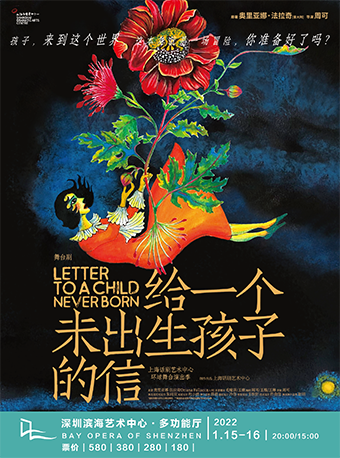 2022舞台剧《给一个未出生孩子的信》深圳站剧目介绍、门票价格