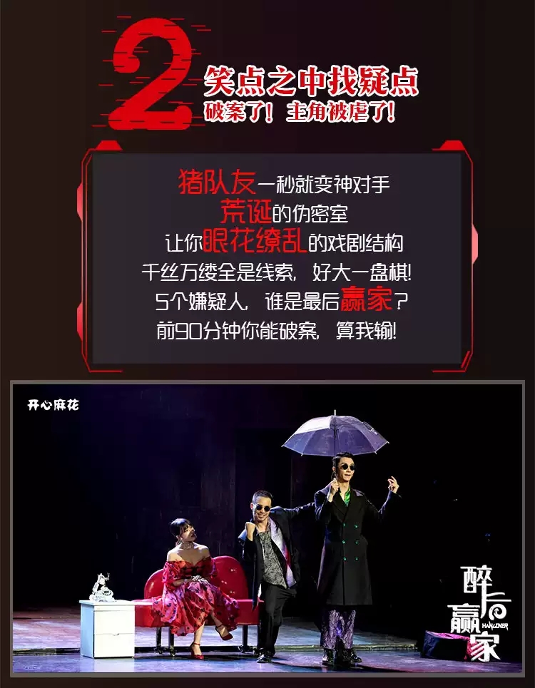 2022开心麻花惊悚悬疑音乐剧《醉后赢家》—温州站