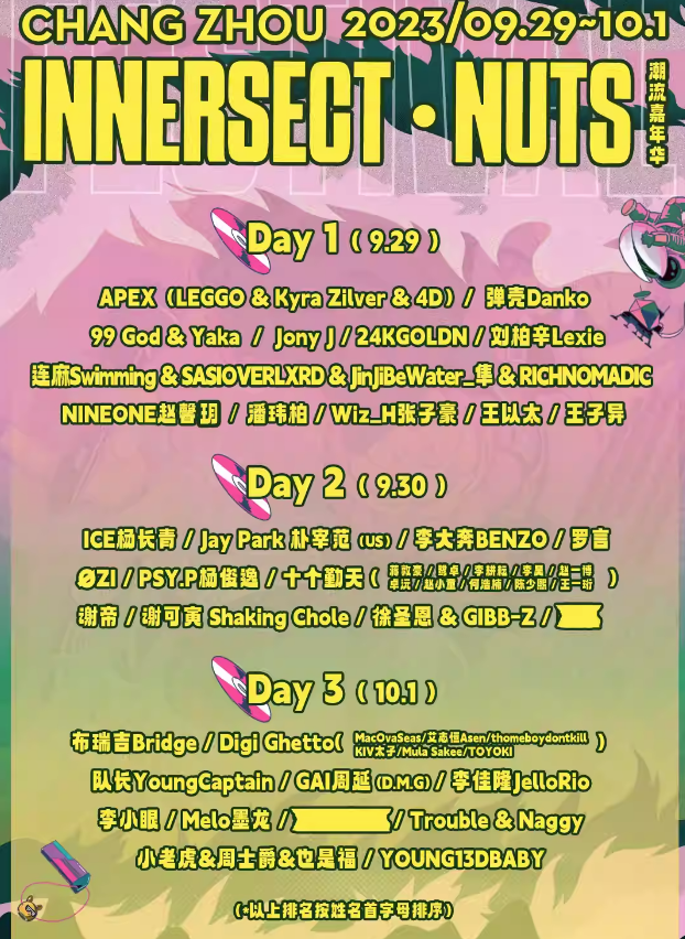 2023常州NUTS潮流嘉年华（9月29/30日、10月1日）嘉宾信息、订票网址