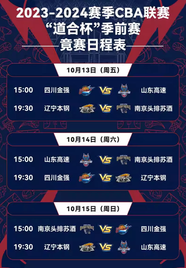 2023-2024临夏CBA联赛道合杯季前赛(10月13日-15日)演出信息详情介绍 2023-2024临夏CBA联赛道合杯季前赛(10月13日-15日)演出信息详情介绍