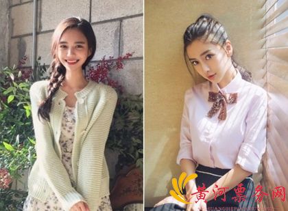 姜惠敏（左）与Angelababy